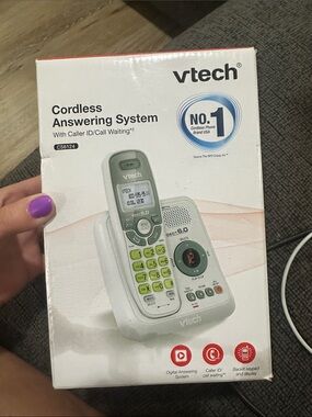 VTech White Cordless Answering System with Caller ID